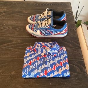 Kenzo s/s button down and size 10 sneakers to matc